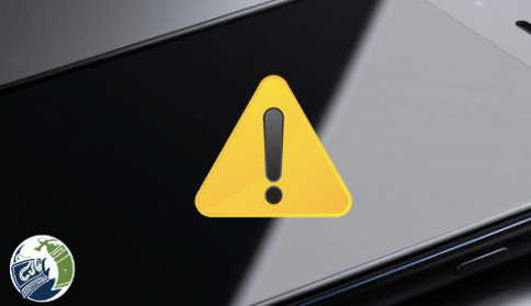 Pantalla-con-signo-de-advertencia-Los smartphones-de-hoy en-día